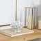 6" White Polystone Small Textured Coral Sculpture with Clear Acrylic Base
